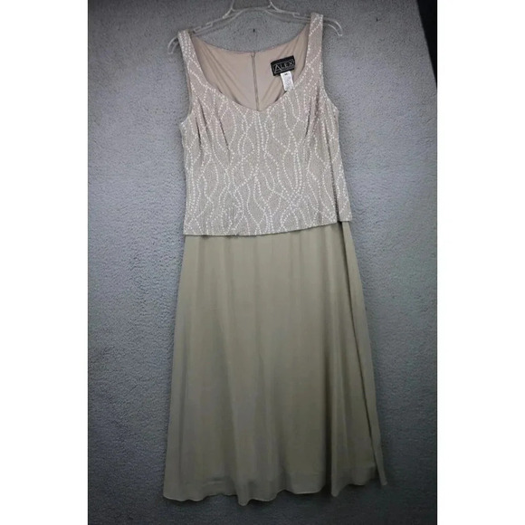 Alex Evenings Sleeveless Sequined Midi Dress-Size 14 - Picture 1 of 8